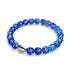 Lapislazuli | 925er Sterlingsilber | Glühwürmchen-Glasarmband